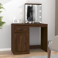 vidaXL brown oak, led Dressing Table