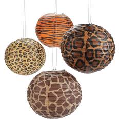 Cake Candles Fun Express Jungle Safari Animal Print Hanging Lanterns 12 Pieces