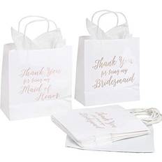 Big Dot of Happiness Winter Wonderland - Snowflake Holiday and Winter  Wedding Gift Favor Bags - Party Goodie Boxes - Set of 12