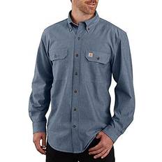 Carhartt M - Men Shirts Carhartt Men's Loose Fit Midweight Chambray Long-Sleeve Shirt, Denim Blue Chambray