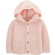 Buttons Cardigans Children's Clothing Carter's Baby's Hooded Cardigan - Pink