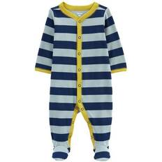 Carter's Baby Boys Striped Snap-Up Cotton Blend Sleep & Play NB Blue/Yellow