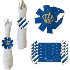 Royal prince charming baby shower or birthday party paper napkin rings 24 ct