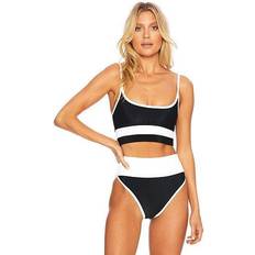 S Bikini Bottoms Beach Riot Women's Emmy Bottoms, Black/White