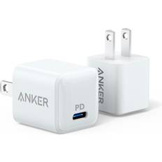 Batteries & Chargers Anker powerport pd power delivery 20w usb-c nano wall adapter 2 pack