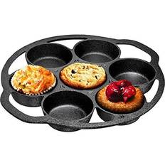 Bruntmor Multicolor Camping Cooking Set of 7 - Pre-Seasoned Cast