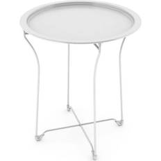 Tray Tables Atlantic Metal Round Collapsible Powder Tray Table
