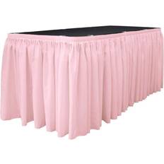 LA Linen 14 Long Light Poplin Skirt Tablecloth Pink