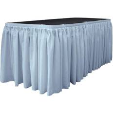 LA Linen 17 Long Light Poplin Skirt Tablecloth Blue