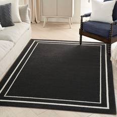 Black indoor outdoor rugs Nourison Essentials Indoor/Outdoor Black 63x"