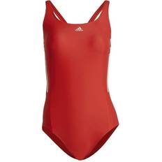 Røde - S Badedrakter Adidas Mid 3-stripes Swimsuit