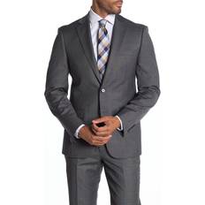 Tops Calvin Klein Men's X-Fit Slim-Fit Stretch Suit Jackets Gray Sharkskin Gray Sharkskin