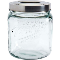 Mason Craft and More 2.2 Liter Glass Tilted Canister Set, Set of 2