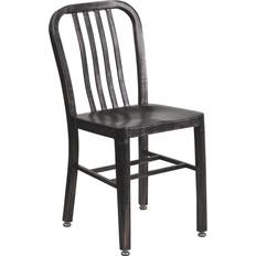 Kitchen Chairs Flash Furniture Commercial Grade Black-Antique Gold Kitchen Chair