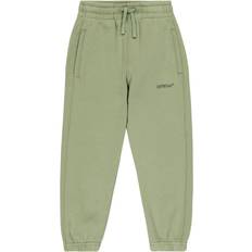 Off-White Kid's Logo Cotton Sweatpants - Green