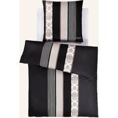 Joop! Comfort Satin Bettwäsche Ornament Stripes Bettbezug Schwarz