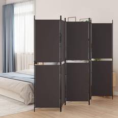 Brown Room Dividers vidaXL 5-Panel Room Divider