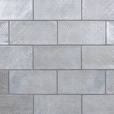 Merola Tile Camden Decor Grey 4" 8" Ceramic Wall Tile