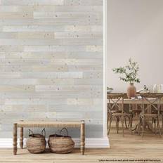 Sheet Materials Bella Peel and Stick Solid Wood Wall Paneling Assorted Length 5-inch Width 19 sq ft