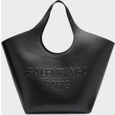 BALENCIAGA Duty Free large leather-trimmed printed mesh tote