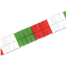 Beistle Leaf Garland 4 1/2 x 12 Red White Green 24 Pack