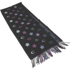 Coach Unisex Scarfs Coach Stars Striped Print Muffler - Black Multicolor