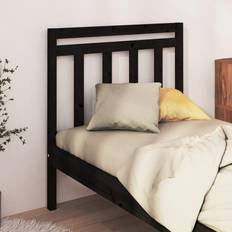 Sengegavler på salg vidaXL Bed Black Solid Wood Pine Black Headboard