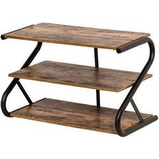 Honey Can Do Z-Frame Matte Black/Rustic Shoe Rack 25.8x16"