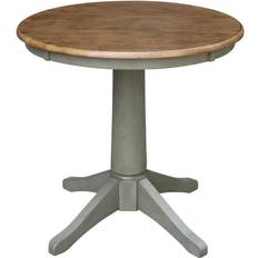Round stone top dining table International Concepts 30 Solid Wood Round Top Dining Table