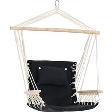 Black Outdoor Hanging Chairs Sunnydaze Polycotton Hammock