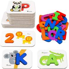 Montessori Mama Wooden Toddler Puzzles for Kids Ages 2-4