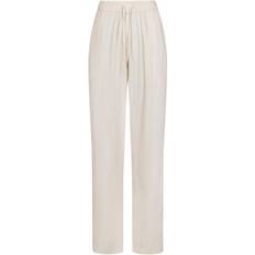 Dame - L Bukser & Shorts Neo Noir Sonar Drapy Linen Pants - Natural