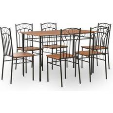 vidaXL Kitchen Dining Set 27.6x47.2" 7