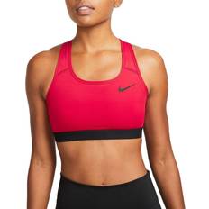 Nike Women's Medium Support Non Padded Sports Bra, Gym Red/Black