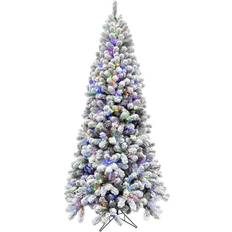 Christmas Decorations Fraser Hill Farm 6.5-Ft. Flocked Silverton Christmas Tree