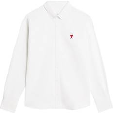 Ami Paris White Shirts Ami Paris Heart Logo Shirt - White