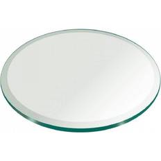Small Tables 30" Inch Round Tempered Beveled Edge