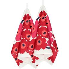 Kjøkkenhåndklær Marimekko Unikko Kjøkkenhåndkle Rød, Hvit (70x47cm)