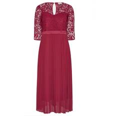 Yours Pleated Bridesmaid Maxi Dress - Red