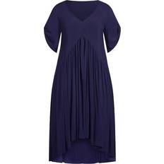 Blue Dresses Avenue Val Dress Plus Size - Navy