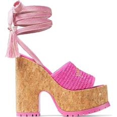 36 ⅓ Sandaletten Jimmy Choo Gal Wedge Fuchsia/Gold