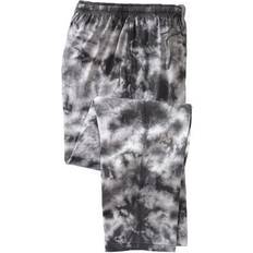 Black and white pajama pants KingSize Lightweight Cotton Jersey Pajama Pants - Black White Marble