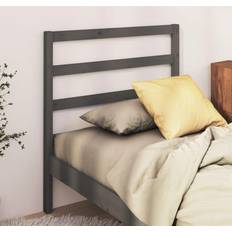 vidaXL grey, 81 Solid Pine Bed Headboard