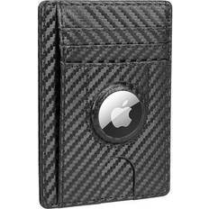 SaharaCase Slim Leather Wallet for Apple AirTag Black/Carbon AT00036