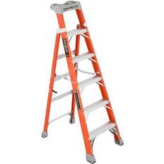 Single Section Ladders Louisville Ladder FXS1506 6 ft.Fiberglass Cross Step Ladder Type IA 300 Lbs Load Capacity