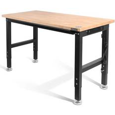 Wood work bench Workpro 48"heavy-duty adjustable multi-function workbench rubber wood work table