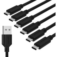 Cables Sabrent [6-Pack] 22AWG Premium 6ft USB-C A 2.0 Charge Cables S22/S21/S20/S10/S9/S8 Mini