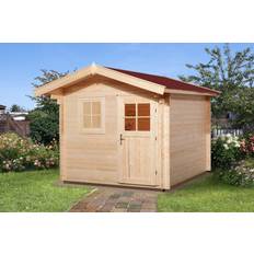 Holz Gartenhäuser Weka Holzbau, Gartenhaus + Gartenschrank, Premium28 FT (Gebäudefläche )