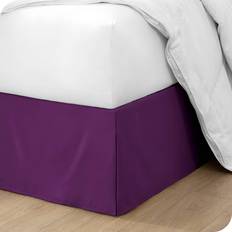 Queen Valance Sheets Bare Home Pleated Queen Bed Skirt Valance Sheet Blue, Purple