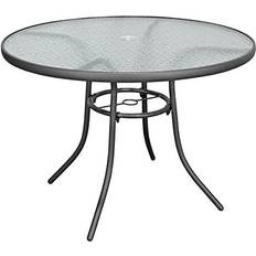 Round glass top dining tables Garden Elements Sienna